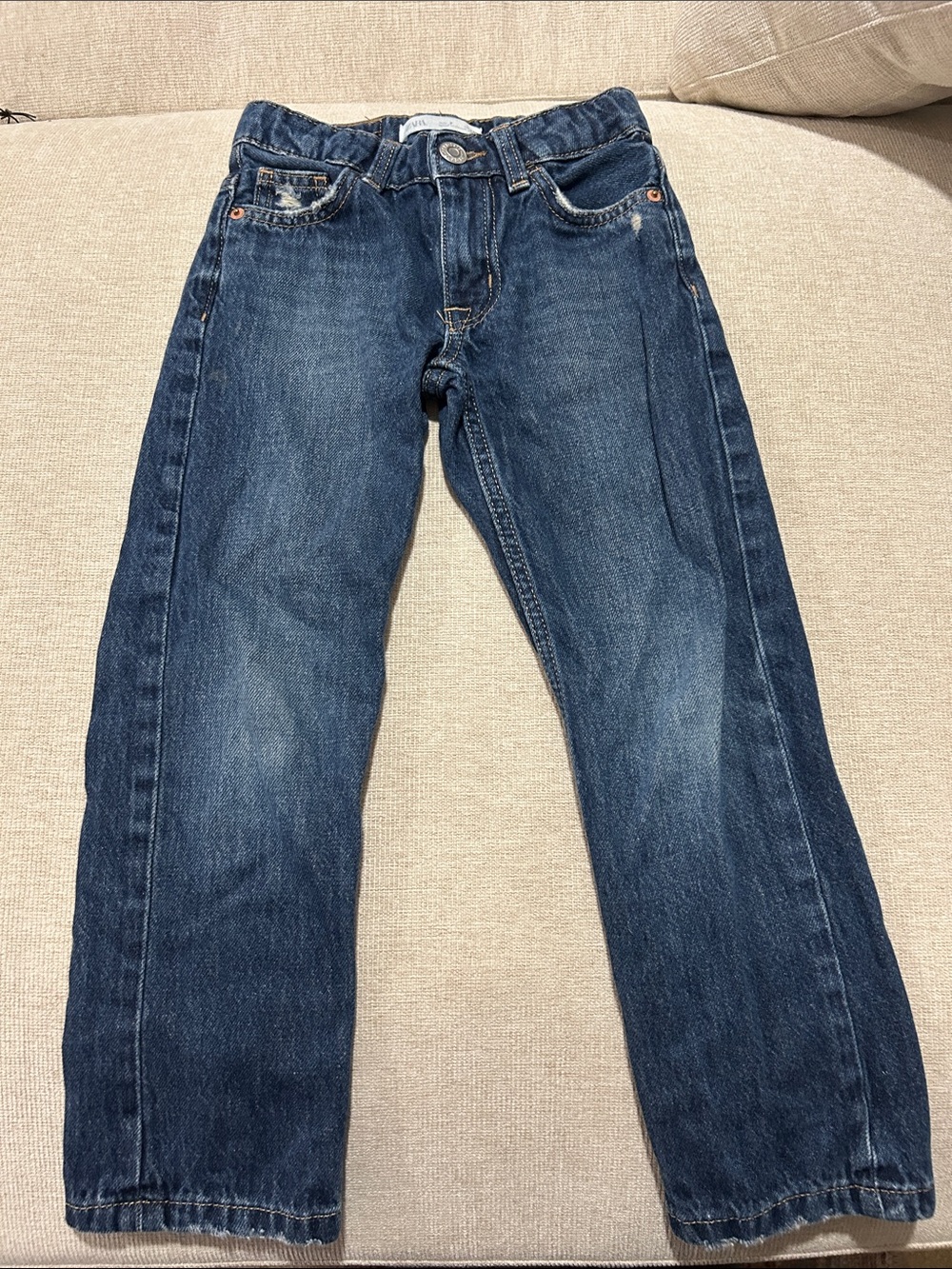 Zara Kids Dark Blue Straight-Leg Jeans